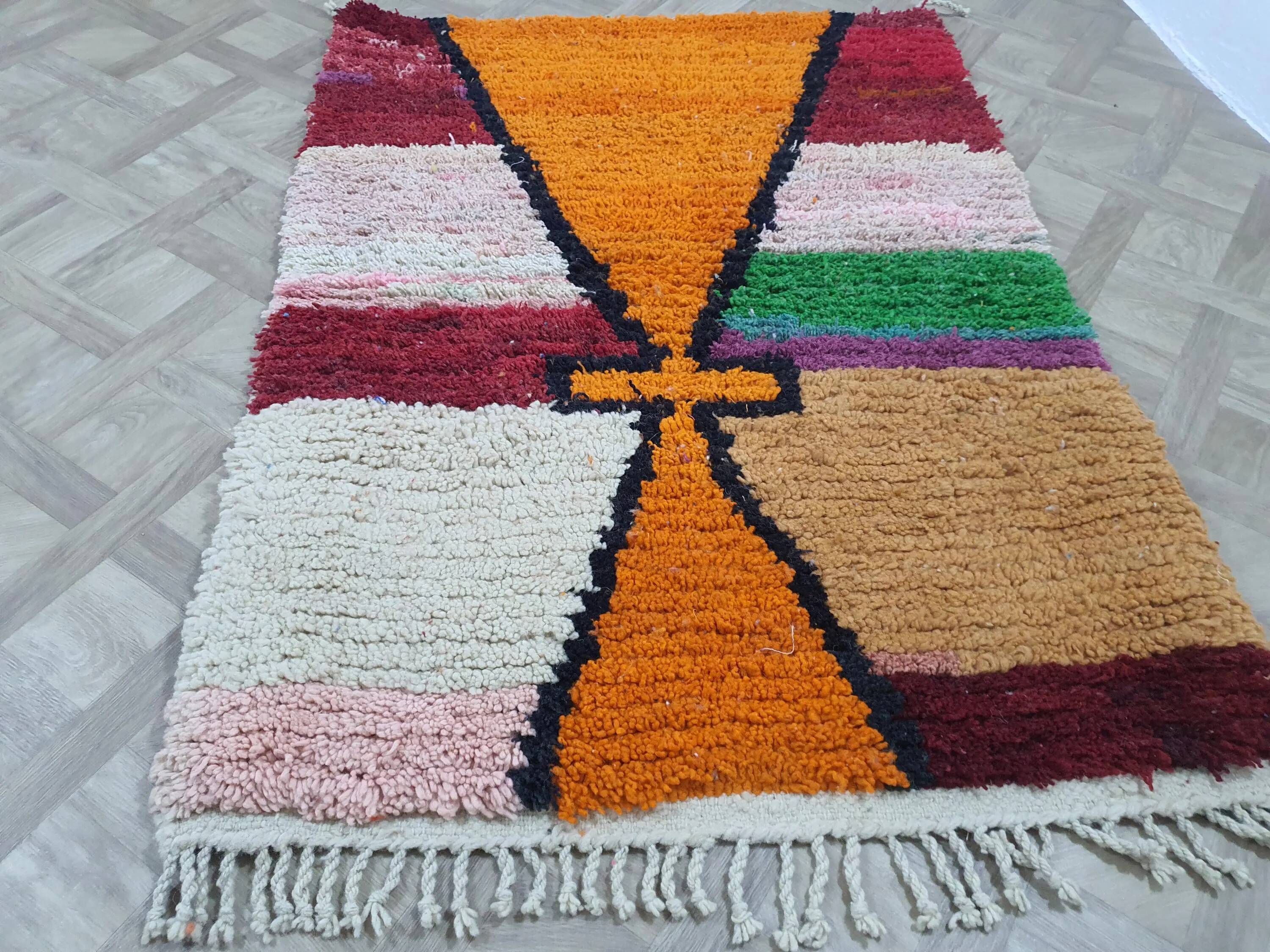 Handmade traditional carpet 250cm x 150cm Moroccan