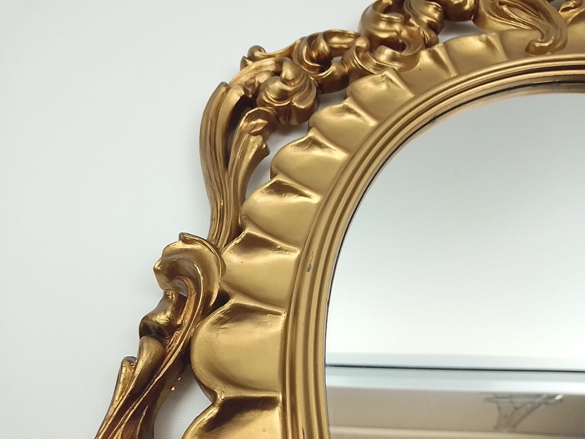 Baroque style mirror frame golden resin 55.5 cm X 36 cm