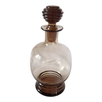 Carafe smoked amber glass bottle