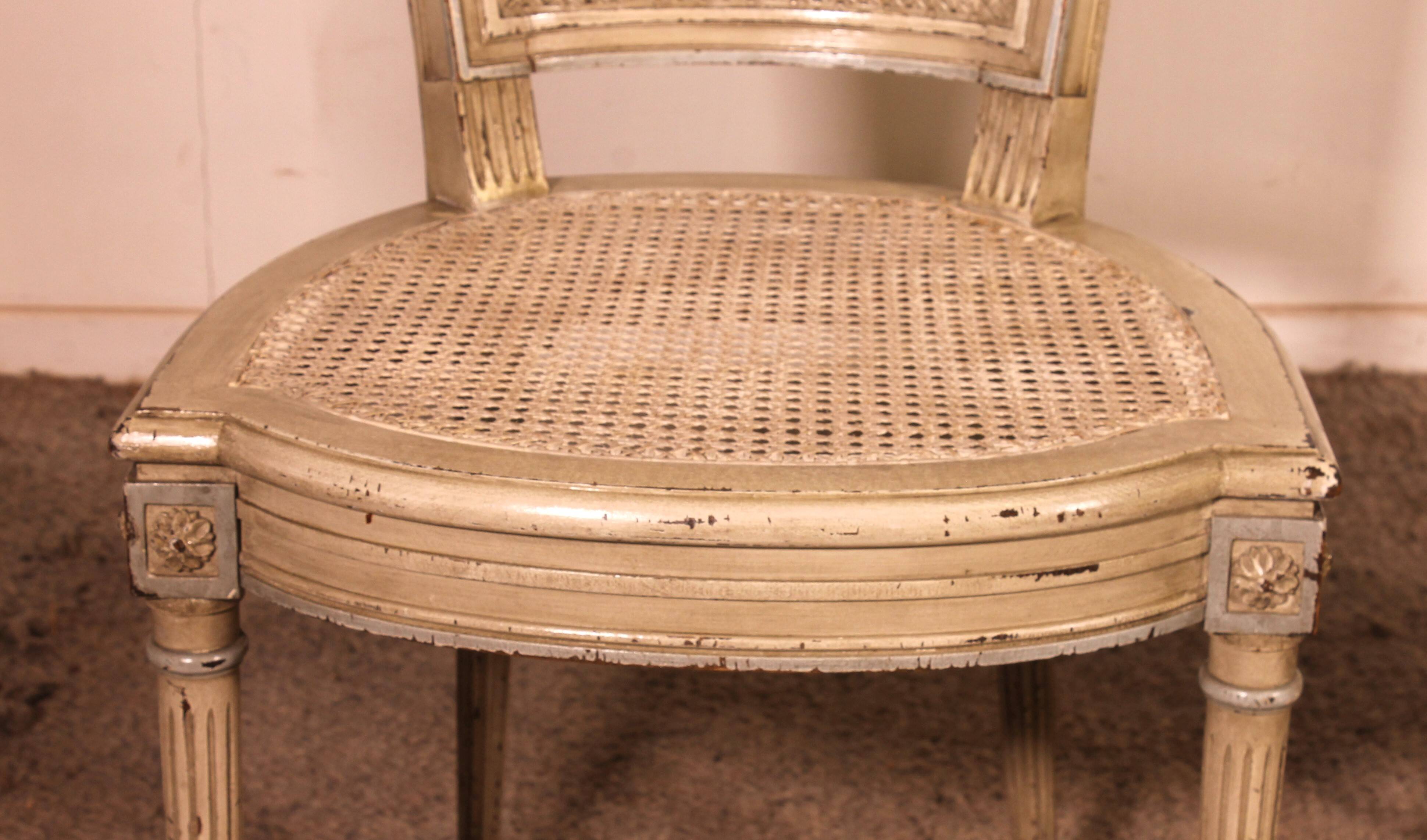 Set Of 12 Louis XVI Style Chairs In Polychrome Wood - 19th Century