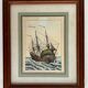 Pair of framed marine engravings