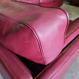 Canapé d'angle modulable Socrates en cuir bordeaux par Poltrona Frau, 1970