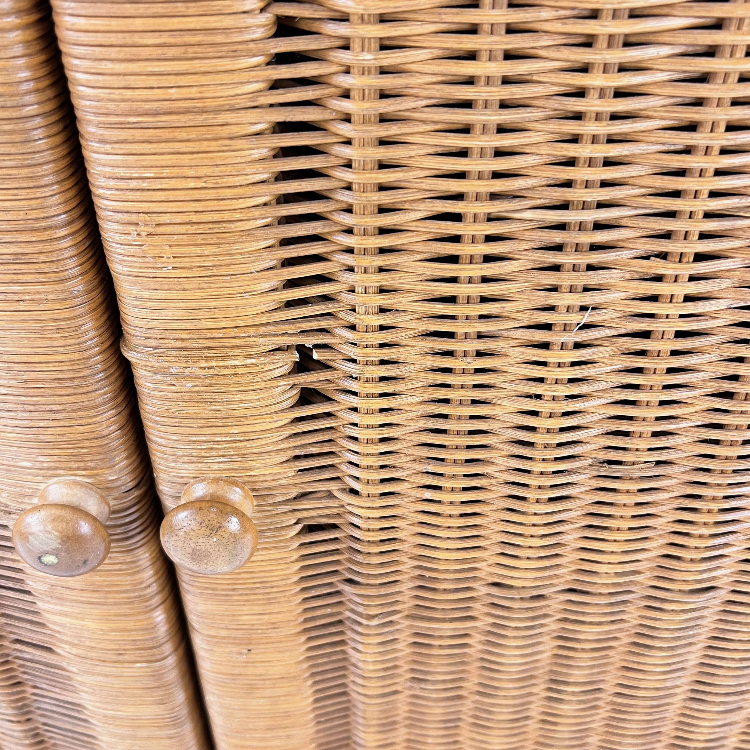 Mid-century wicker dresser, France, 1960s