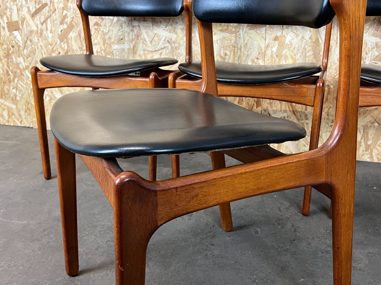 4 70s chairs teak dining chair erik buch o.d. møbler denmark