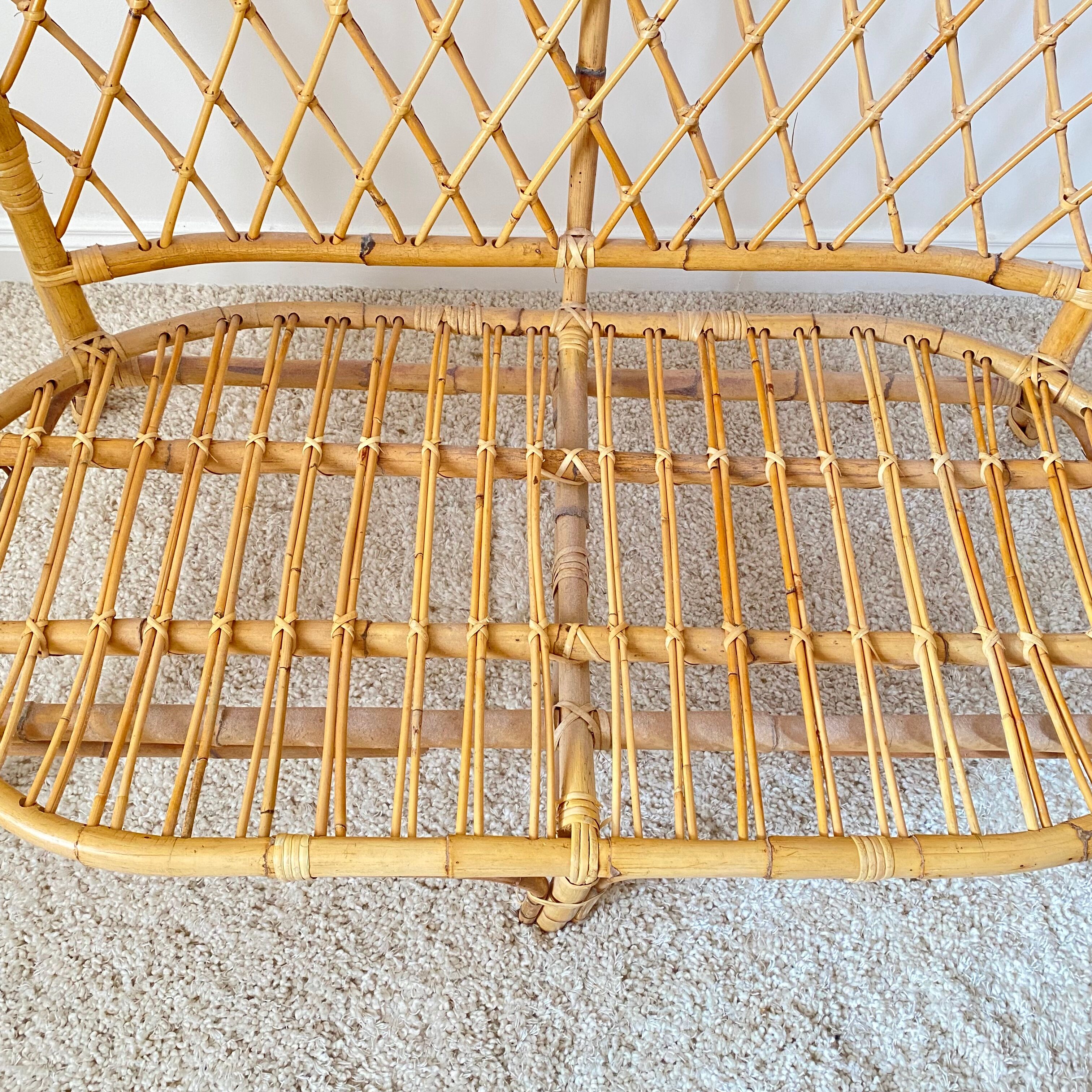 Vintage rattan sofa