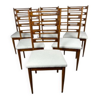 Set Of 6 Scandinavian-style Mid-century Dining Chairs (1960s)