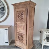 Oak solid bonnetière / wardrobe / dresser from 1940