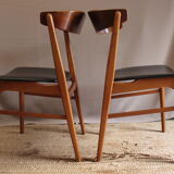 Lot de deux chaises scandinave farstrup model 206