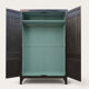 Renovated black Art Deco Parisian wardrobe