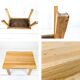 Ensemble de 3 tables gigognes vintage Mid-Century en chêne massif style bru