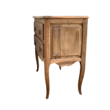 Solid raw walnut sauteuse chest of drawers