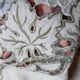 Antique linen tablecloth embroidery Richelieu scalloped linen centerpiece 128 cm
