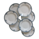 7 ironstone soup plates from Adrianople, Saint Amand and Hamage
