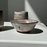 Meeting of three ceramic pieces: ice cup, small cup and small cup