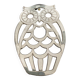 Italy owl trivet in silver metal