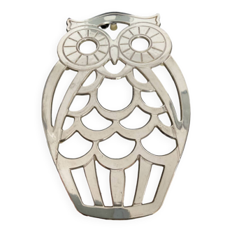 Dessous de plat hibou Italy en métal argenté