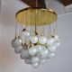 Chandelier waterfall Murano Mazzega, murano crystals " pommes ", Italy, 1970