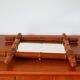Bamboo effect wooden barber mirror 44 x 39 cm