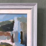 Contemporary "Urban Landscape" Abstract Landscape by British Artist Ian Mood, Framed Oil Painting