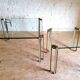 Glass and brass coffee tables by Peter Ghyczy