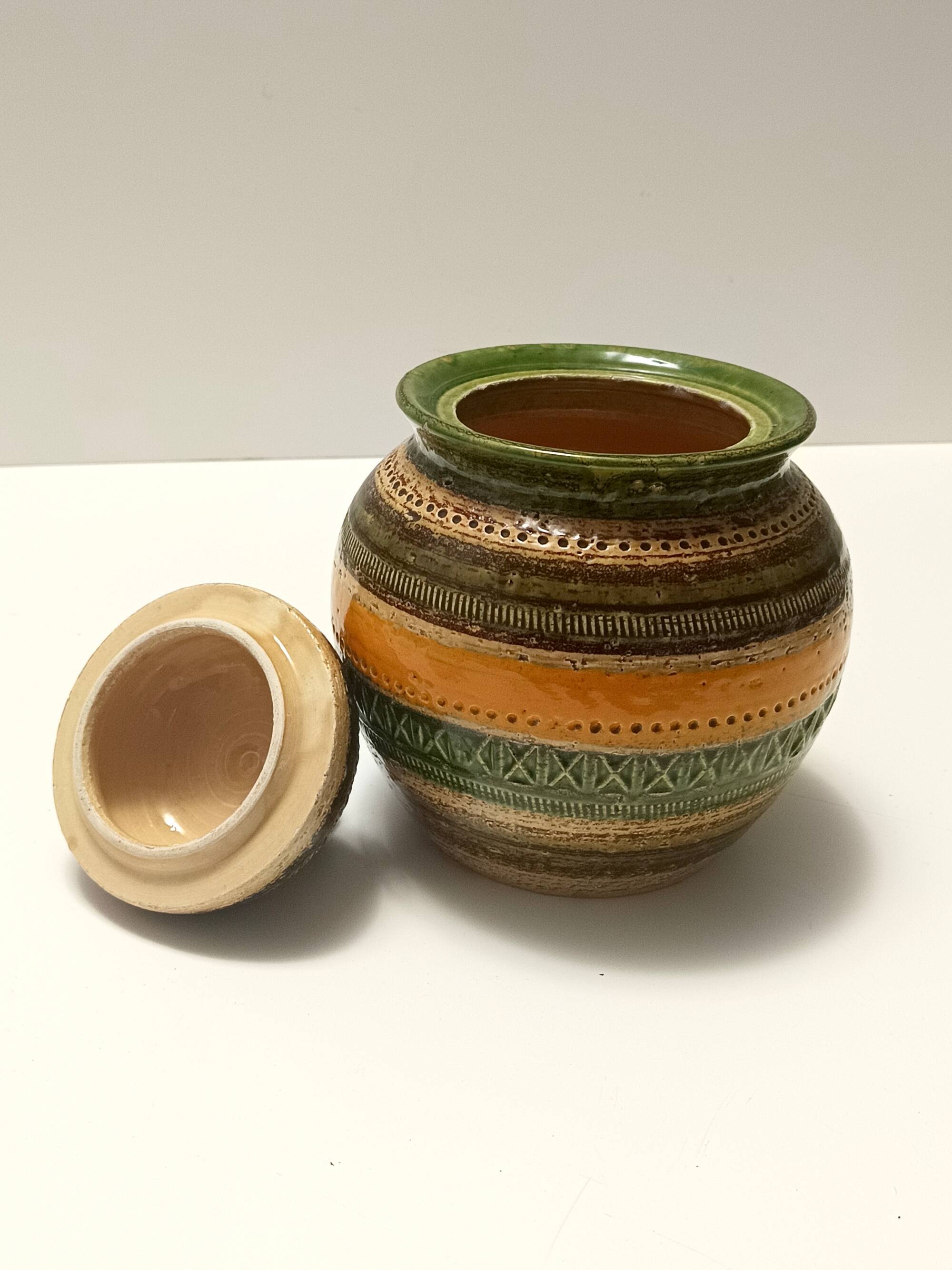 Glazed Ceramic Vase by Aldo Londi for Bitossi and for Cer Paoli, Sahara ser