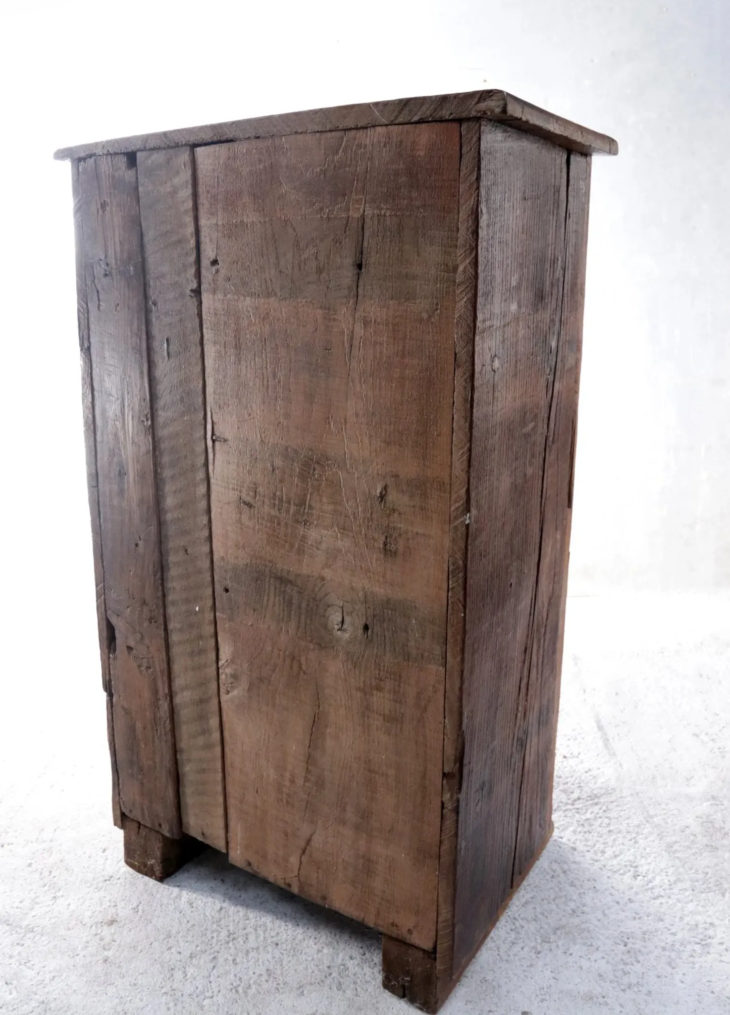 18th-century German primitive cabinet on sledge feet with forged hardware