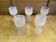 Set of 5 Frosted Pink Wine Glasses Made in Italy Vintage #E170