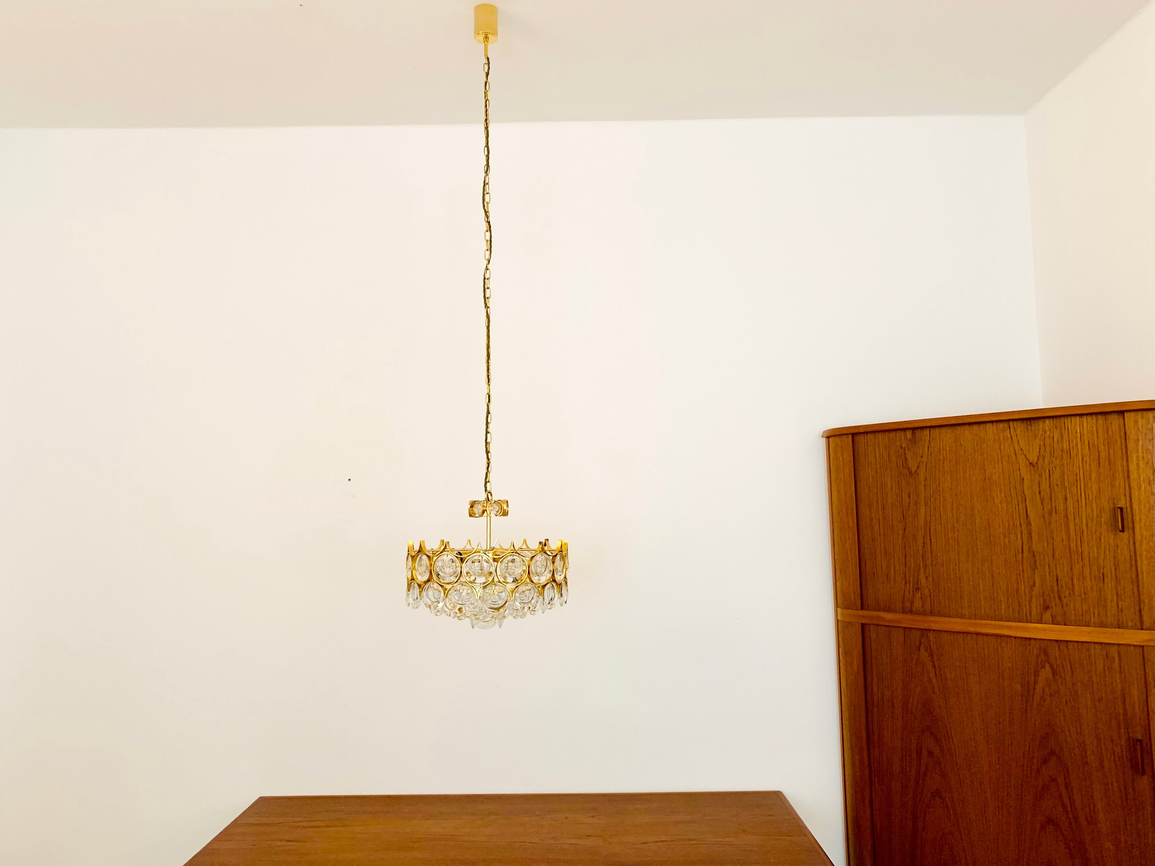 Chandelier en verre cristal par Palwa