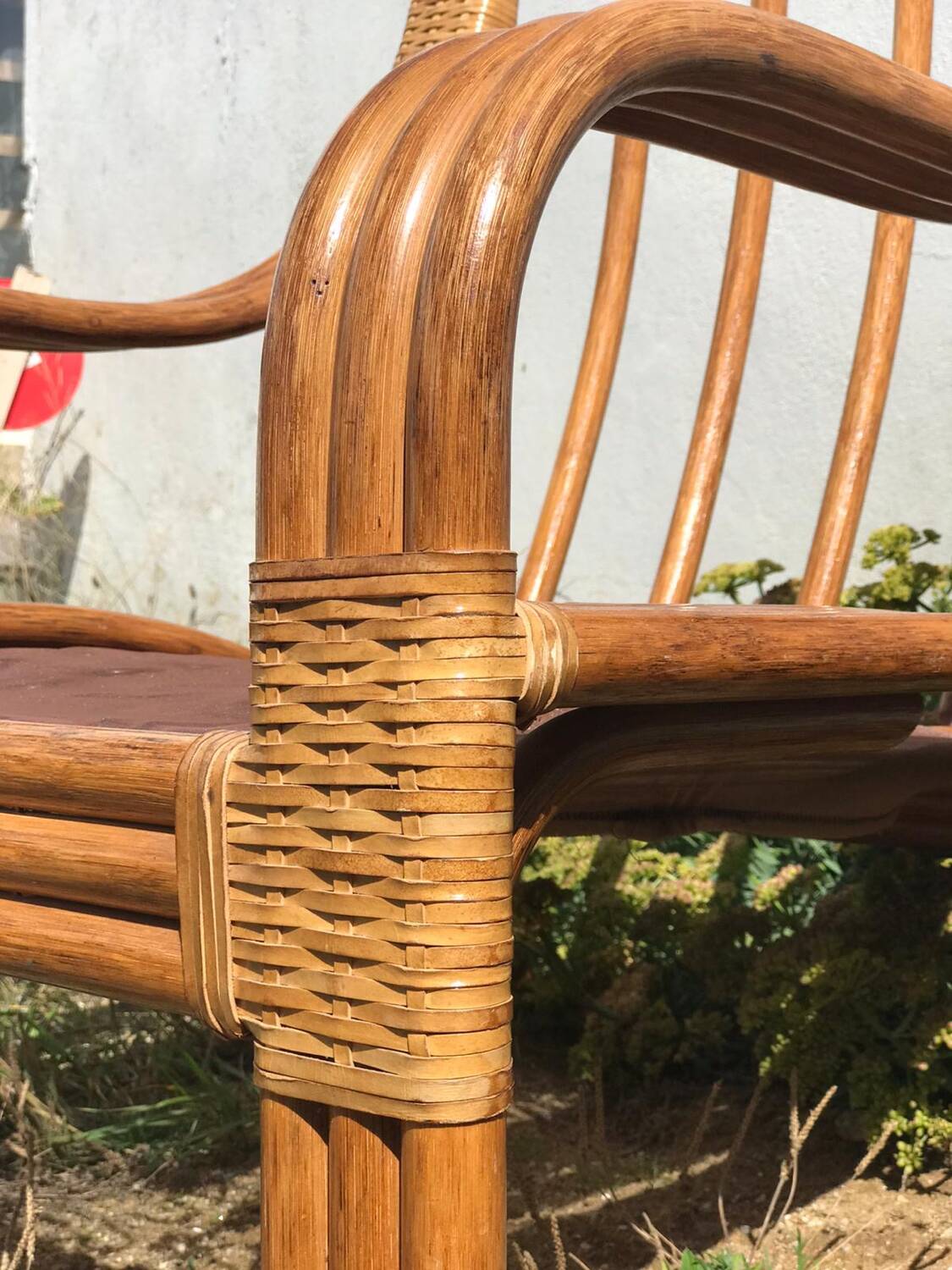 2 fauteuils en rotin vintage