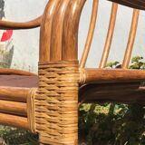 2 fauteuils en rotin vintage