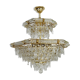 Vintage crystal and brass chandelier by Bakalowits & Söhne 8 lights, 1980s