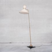 Robert Mathieu French Brass Adjustable Mid-Century Floor Lamp