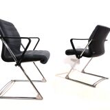 Set of 2 Drabert Z conference/dining room chairs by Prof. Hans Ullrich Bitsch
