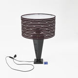 70s Hollywood Regency large table lamp with an openwork lampshade, Belgium