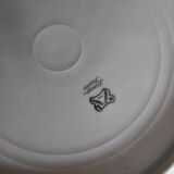 Plat de service rond creux porcelaine Limoges Michelaud Lucien 1908