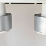 Ceiling lamp indus 2 large spots with a lampshade reflector aluminum