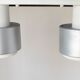 Ceiling lamp indus 2 large spots with a lampshade reflector aluminum
