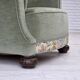 1970s, Danish relax armchair, green furniture velour, original condition.