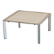 Table basse chrome et travertin, Artelano France année 80.