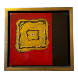 Tableau contemporain sur laque et bois