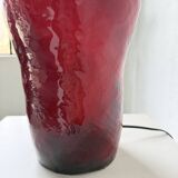 Red ceramic table lamp from the 70s