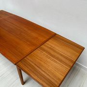 1960s large vintage Danish teak extendable dining table by Vamo Sønderborg