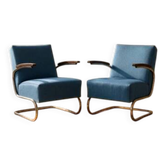 Ensemble de fauteuils, style mid-century, modèle S 411, années 1950.