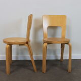 Pair of S66 Alvar Aalto chairs for Artek