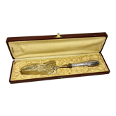 Silver metal pie shovel