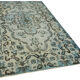 Hand-knotted carved oriental 1970s 172 cm x 270 cm blue carpet