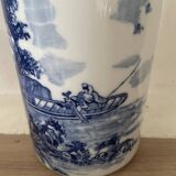 Vintage Japanese ceramic cylinder vase