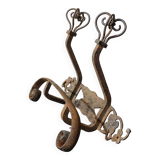 Patères porte-manteaux vintage françaises en fer forgé