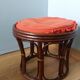 Rattan wicker pouffe stool
