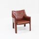 Fauteuil Cassina Cab 414 de Mario Bellini en cuir bordeaux Ital